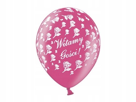 Balony napis na ślub wesele Witamy Gości różowe SB Balony napis na ślub wesele Witamy Gości różowe SB
