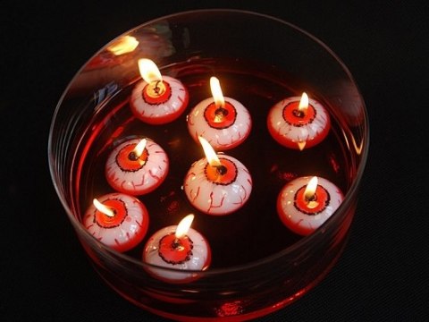 Świeczka pływająca oko dekoracja na Halloween x25 Świeczka pływająca oko dekoracja na Halloween x25