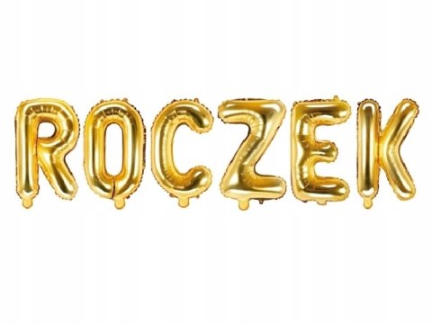 Wielki zestaw balony dekoracje na ROCZEK złote HEL Wielki zestaw balony dekoracje na ROCZEK złote HEL