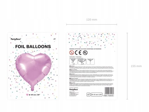 Balon różowe serce Duży na wieczór panieński Hel Balon różowe serce Duży na wieczór panieński Hel