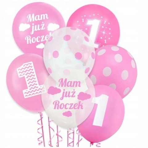 Balony napis z balonów ozdoby na ROCZEK różowe hel Balony napis z balonów ozdoby na ROCZEK różowe hel