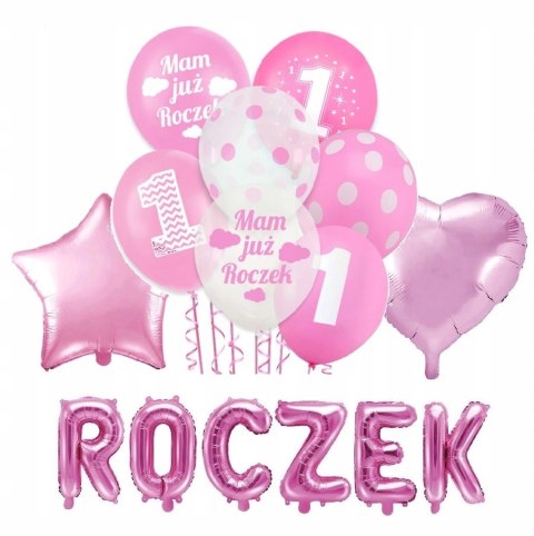 Balony napis z balonów ozdoby na ROCZEK zestaw hel Balony napis z balonów ozdoby na ROCZEK zestaw hel