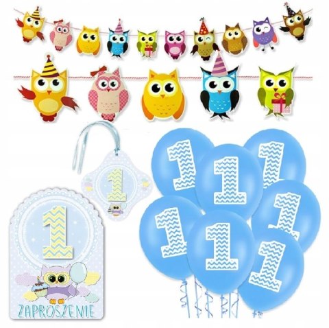Balony z konfetti napis cyfra 1 zestaw na ROCZEK Balony z konfetti napis cyfra 1 zestaw na ROCZEK