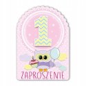 Balony zaproszenia girlanda SÓWKI na roczek ZESTAW Balony zaproszenia girlanda SÓWKI na roczek ZESTAW