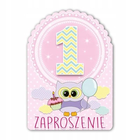 Balony zaproszenia girlanda SÓWKI na roczek ZESTAW Balony zaproszenia girlanda SÓWKI na roczek ZESTAW