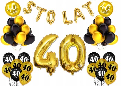 Balony cyfry balon z 40 na czterdzieste urodziny Balony cyfry balon z 40 na czterdzieste urodziny