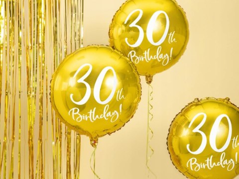 Balony na trzydzieste cyfry z liczbą 30 urodziny Balony na trzydzieste cyfry z liczbą 30 urodziny
