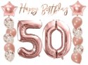 Balony z konfetti baner napis na 50 urodziny hel Balony z konfetti baner napis na 50 urodziny hel