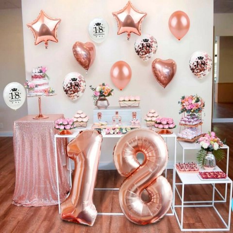Balony z konfetti baner napis na 50 urodziny hel Balony z konfetti baner napis na 50 urodziny hel