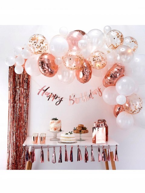Balony z konfetti baner napis na 50 urodziny hel Balony z konfetti baner napis na 50 urodziny hel