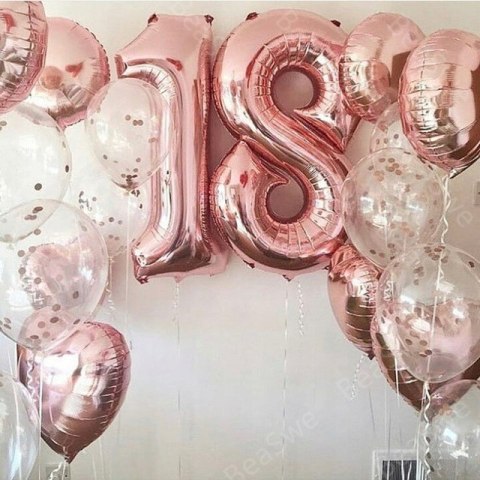 Balony z konfetti napis STO LAT na 50 urodziny hel Balony z konfetti napis STO LAT na 50 urodziny hel