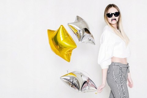 Balony z konfetti srebrne na Hel Ślub Wesele Party Balony z konfetti srebrne na Hel Ślub Wesele Party