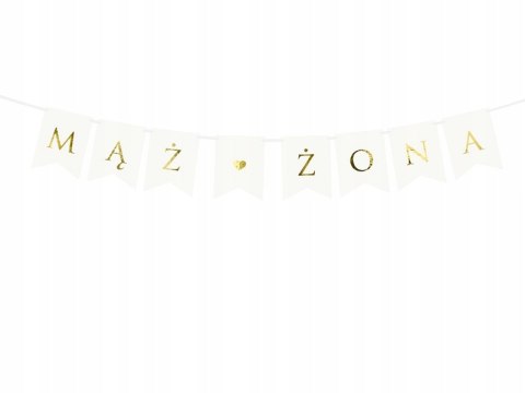 Zestaw dekoracji baner balony MĄŻ ŻONA na ŚLUB 17e Zestaw dekoracji baner balony MĄŻ ŻONA na ŚLUB 17e