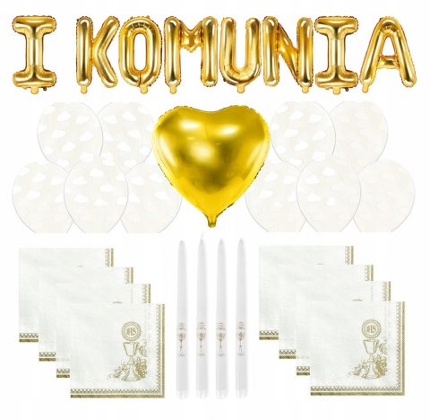 Balony na komunię napis girlanda I KOMUNIA literki Balony na komunię napis girlanda I KOMUNIA literki