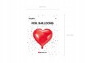 Balon foliowy na hel czerwone serce Walentynki XL Balon foliowy na hel czerwone serce Walentynki XL