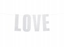 Baner napis girlanda Love dekoracje walentynkowe