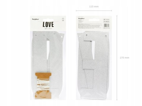 Baner napis girlanda Love dekoracje walentynkowe Baner napis girlanda Love dekoracje walentynkowe