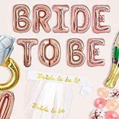 Balony BRIDE TO BE litery na wieczór panieński 5wz Balony BRIDE TO BE litery na wieczór panieński 5wz