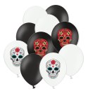 Balony na Halloween Dia de los Muertos DUŻE 10szt. Balony na Halloween Dia de los Muertos DUŻE 10szt.
