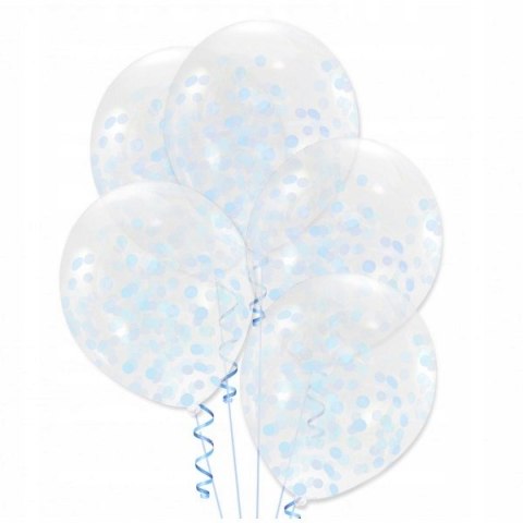 Balony z konfetti roczek urodziny baby shower x10 Balony z konfetti roczek urodziny baby shower x10