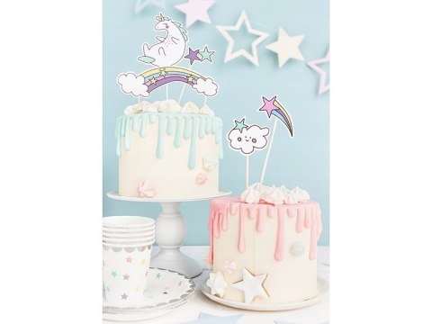 Topper na tort Jednorożec dekoracja tortu urodziny Topper na tort Jednorożec dekoracja tortu urodziny