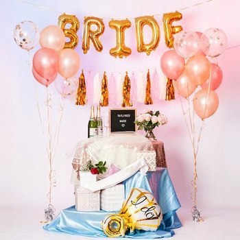 Zestaw na WIECZÓR PANIEŃSKI balony BRIDE girlanda Zestaw na WIECZÓR PANIEŃSKI balony BRIDE girlanda