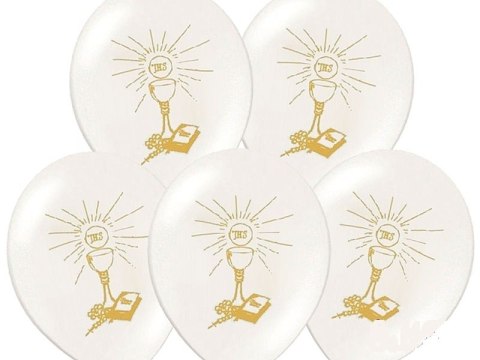 Balony komunijne na komunię DUŻE 30cm 10szt 3wzory Balony komunijne na komunię DUŻE 30cm 10szt 3wzory