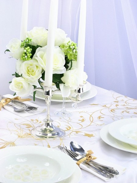 Organza do dekoracji stołu komunijnego tiul 9m 4wz Organza do dekoracji stołu komunijnego tiul 9m 4wz