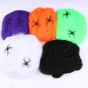 Pomarańczowa pajęczyna na Halloween + 2 pająki 60g Pomarańczowa pajęczyna na Halloween + 2 pająki 60g