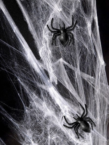 Sztuczna pajęczyna na Halloween sieć z 12 pająkami Sztuczna pajęczyna na Halloween sieć z 12 pająkami