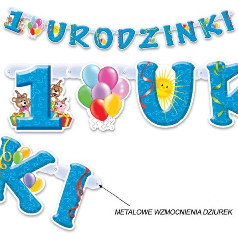 Zestaw urodzinowy dekoracje na roczek 1 urodziny Zestaw urodzinowy dekoracje na roczek 1 urodziny