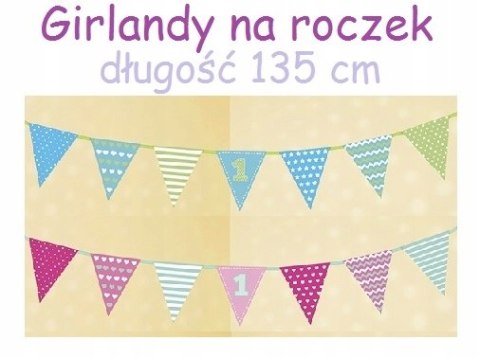 Girlanda urodzinowa na przyjęcie dla dzieci roczek Girlanda urodzinowa na przyjęcie dla dzieci roczek