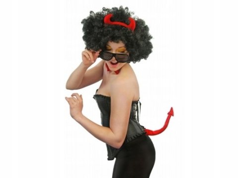 Strój diabła rogi ogon widły diabełka na Halloween Strój diabła rogi ogon widły diabełka na Halloween