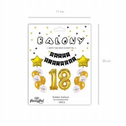 Balony girlanda cyfry dekoracje na 18 urodziny HEL Balony girlanda cyfry dekoracje na 18 urodziny HEL