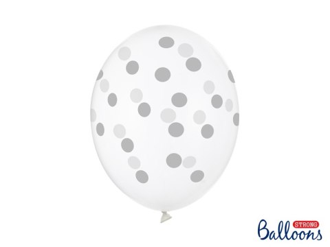 Balony 30cm, Kropki, Crystal Clear (1 op. / 6 szt.) Balony 30cm, Kropki, Crystal Clear (1 op. / 6 szt.)
