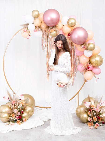 Balony Glossy 30cm, różowe złoto, 50 sztuk Balony Glossy 30cm, różowe złoto, 50 sztuk