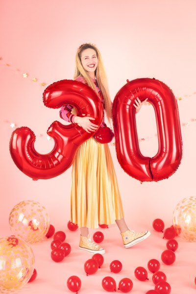 Balon foliowy Cyfra ''5'', 86cm, czerwony Balon foliowy Cyfra ''5'', 86cm, czerwony