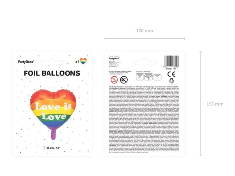 Balon foliowy Love is Love, LGBT Balon foliowy Love is Love, LGBT