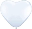 Balony na Walentynki białe serce 25 cm 100 szt Balony na Walentynki białe serce 25 cm 100 szt