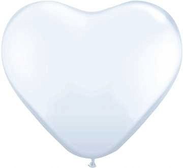Balony na Walentynki białe serce 25 cm 100 szt Balony na Walentynki białe serce 25 cm 100 szt