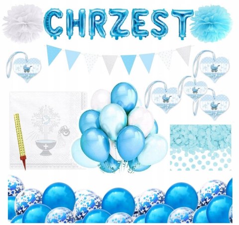 Girlanda baner złoty lustrzany na CHRZEST 85cm Girlanda baner złoty lustrzany na CHRZEST 85cm