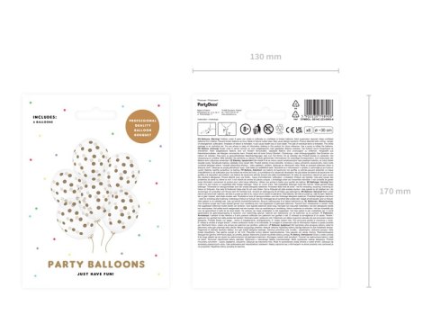 Balony 30cm, Kropki, Crystal Clear (1 op. / 6 szt.) Balony 30cm, Kropki, Crystal Clear (1 op. / 6 szt.)