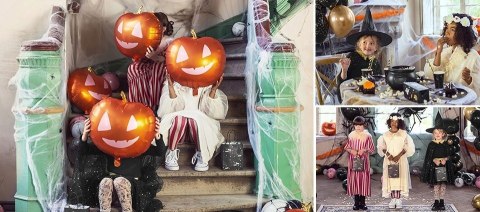 Balony girlanda dynia baner na Halloween ZESTAW XL Balony girlanda dynia baner na Halloween ZESTAW XL