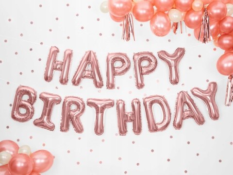 Balony na 18 urodziny różowe złoto konfetti ZESTAW Balony na 18 urodziny różowe złoto konfetti ZESTAW