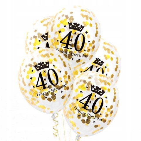 Balony toper serwetki ozdoby na 40 urodziny ZESTAW Balony toper serwetki ozdoby na 40 urodziny ZESTAW