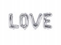 Balony serca srebrny napis LOVE na Walentynki Ślub Balony serca srebrny napis LOVE na Walentynki Ślub