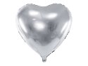 Balony serca srebrny napis LOVE na Walentynki Ślub Balony serca srebrny napis LOVE na Walentynki Ślub