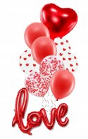 Balony serca ozdoby zestaw balonów na Walentynki Balony serca ozdoby zestaw balonów na Walentynki