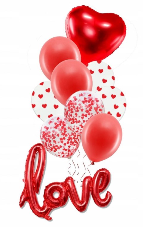 Balony serca ozdoby zestaw balonów na Walentynki Balony serca ozdoby zestaw balonów na Walentynki