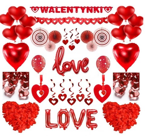 Dekoracje ozdoby girlandy prezenty walentynkowe XL Dekoracje ozdoby girlandy prezenty walentynkowe XL